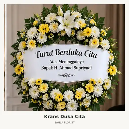 Krans Bunga Duka Serang Kota